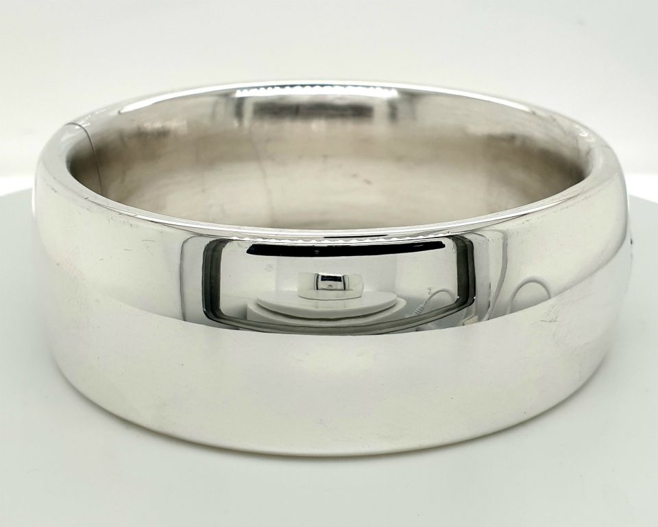 Sterling Silver High Quality Bangle 24.6mm Wide (14034)