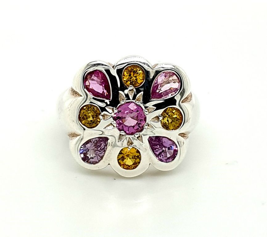 Sterling Silver Sapphire 2.70ct Ring (18140)