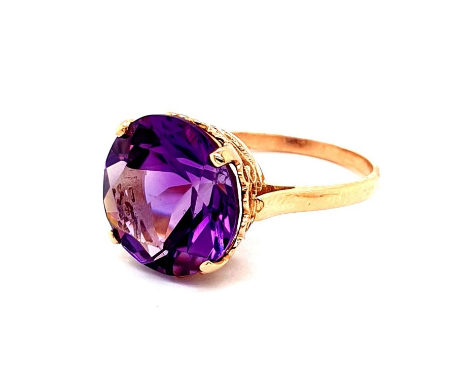 9ct Rose Gold Amethyst Ring A=7.50ct Approx (22362)