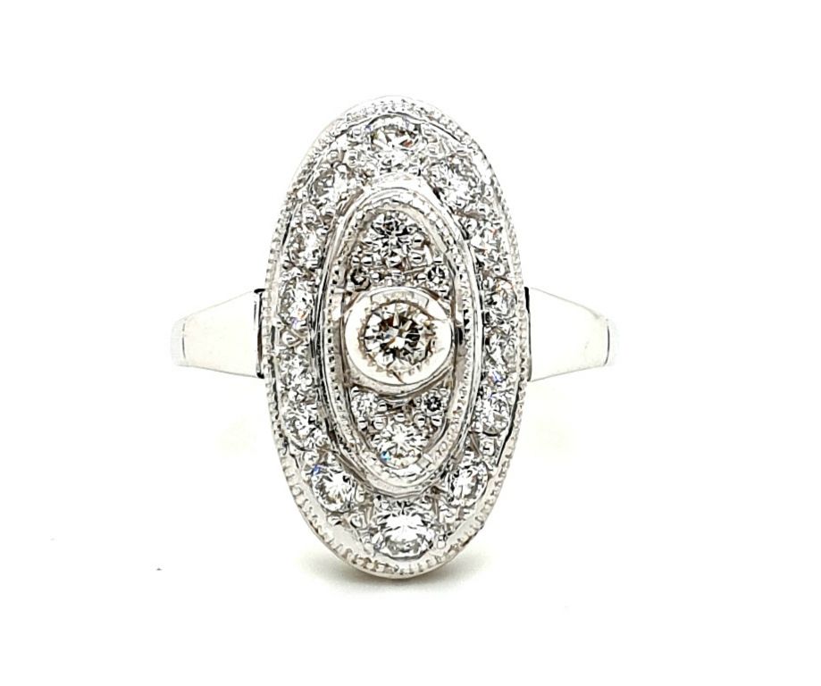 18ct White Gold Diamond 1.26ct F SI Ring (12029)