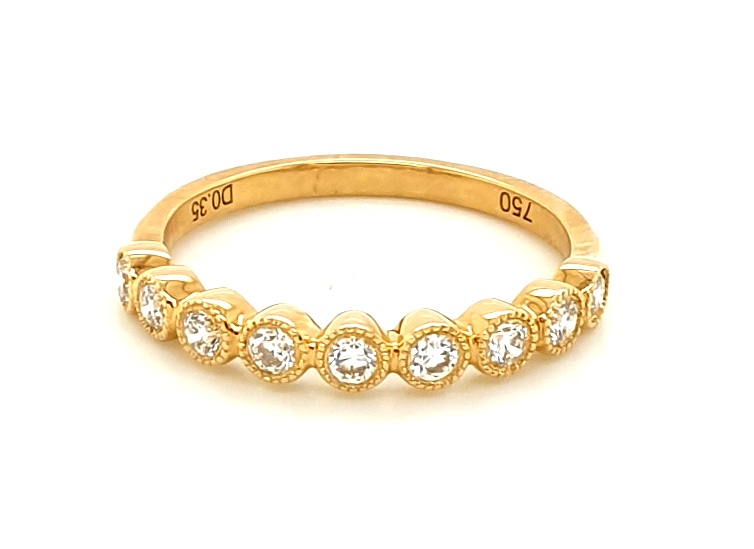 18ct Yellow Gold Diamond (0.35ct GH SI) Eight Stone Ring (22007)