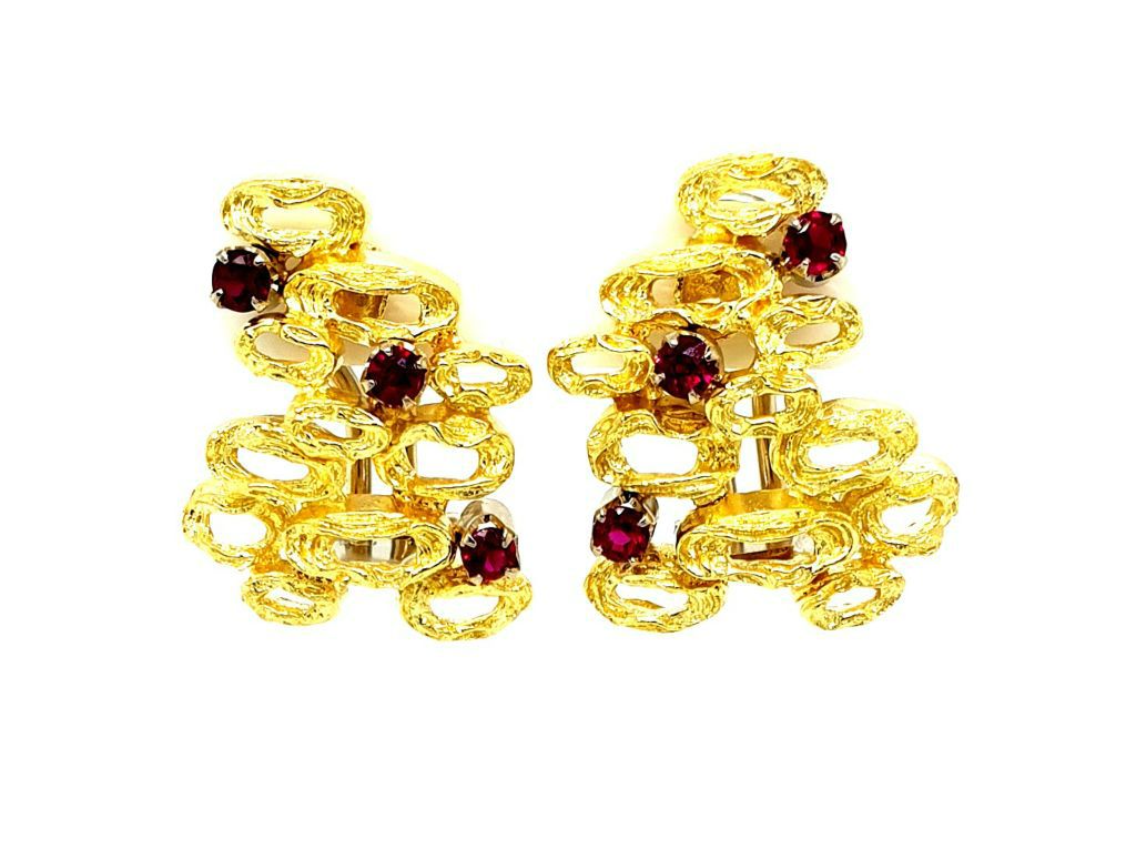 18ct Yellow Gold Ruby 0.60ct Earrings (21082)