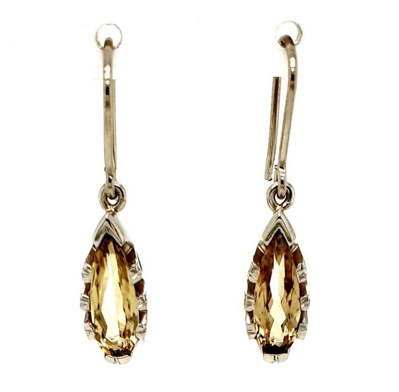 Platinum Diaspore (3.60ct total) Drop (15.70x6.60mm) Earrings  (21478)