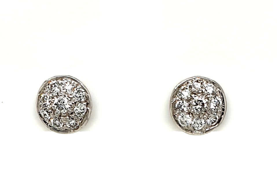18ct White Gold Diamond 0.44ct G VS Total Earrings (7718)