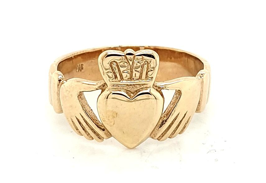 9ct Yellow Gold Claddagh Ring (16736)
