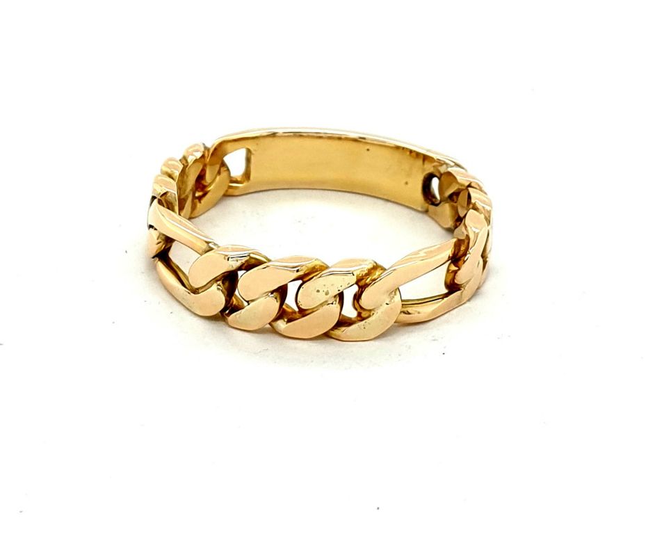  9ct Yellow Gold Chain Ring (Size Z+5) (22244)