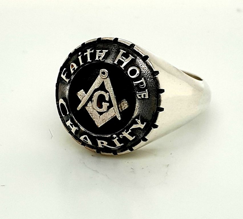 Sterling Silver Masonic Ring (22471)