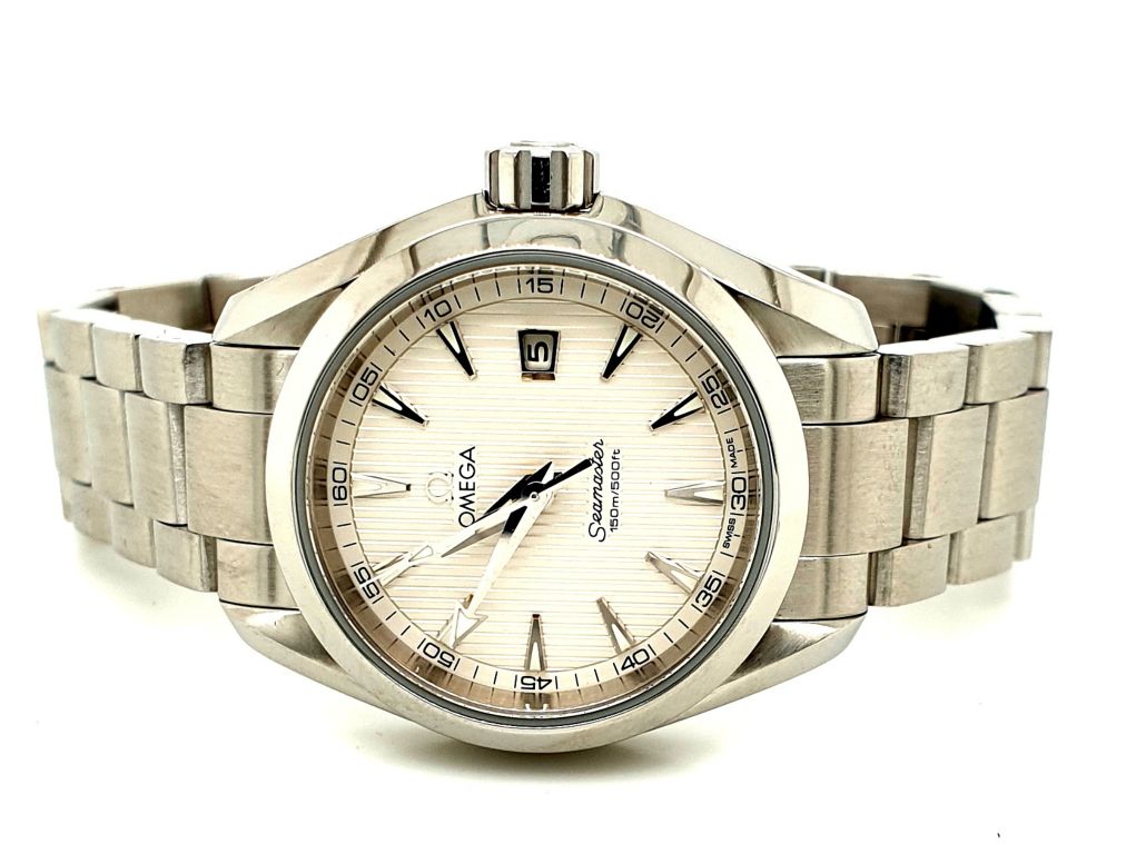 Stainless Steel Omega Seamaster Aqua Terra Quartz Omega Band From 2010 (21184)