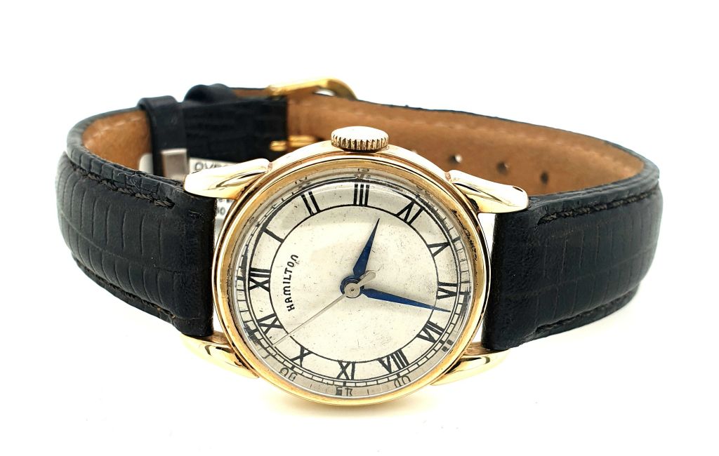 Vintage 14ct Yellow Gold Hamilton Manual Wind Watch C1945 (2158)