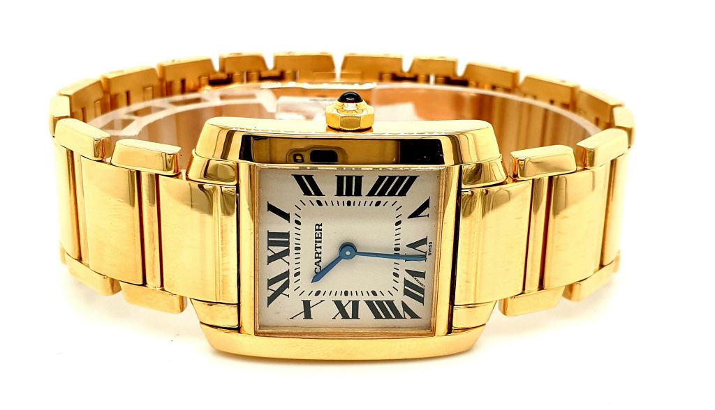 18ct Yellow Gold Cartier Tank Francaise Quartz Circa 2015 (30x25mm) (22090)