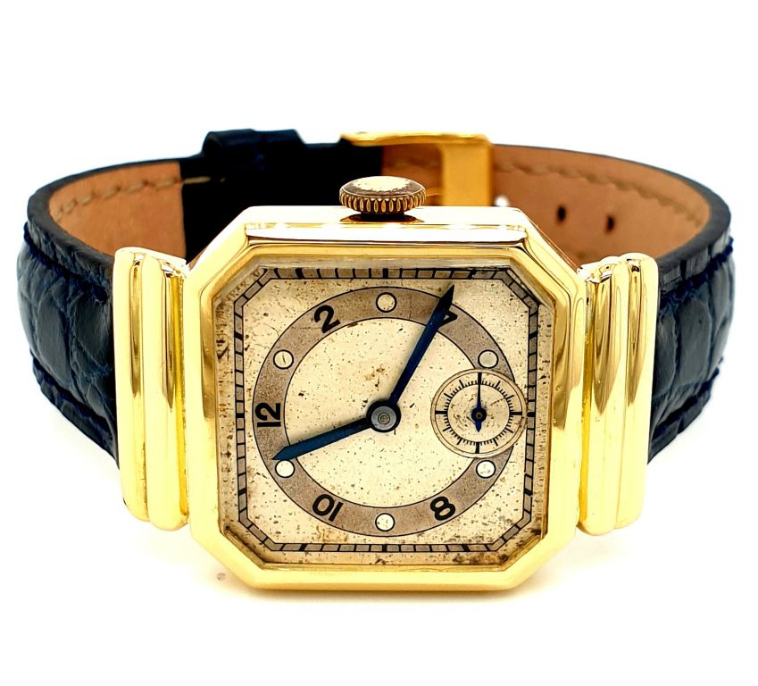 Solid 18ct Yellow Gold Marc Favre Art Deco Ladies Manual Wind Watch London 1937 Hallmarked (22348) 