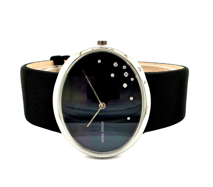 Stainless Steel Mother of Pearl Dial set with Diamonds Quartz Movement (22455) 42x35mm
