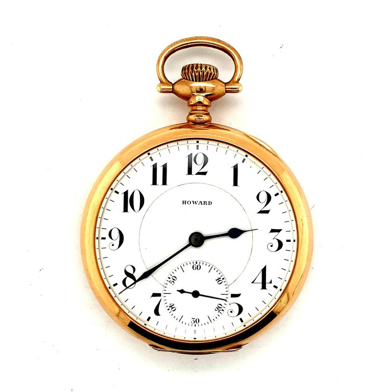 Rolled Gold Howard Railway Pocket Watch 50mm (21065)